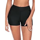Colloyes Women's Swim Board Shorts Swimming Bottoms High Waisted Tummy Control Swimsuits Beach Shorts Bathing Trunks