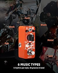 LEKATO Drummer Guitar Pedal Drum Machine with