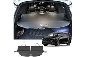 Vesul Retractable Cargo Cover Compatible with Honda Pilot 2023 2024 2025 Security Shade Shield Tonneau Cover Rear Trunk Shade Anti-Peeping Luggage Privacy Screen No Gap