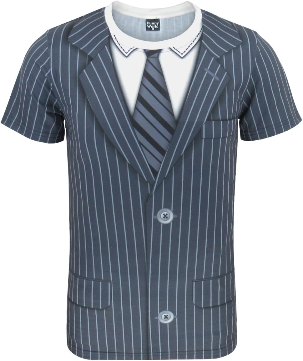 Funny World Tuxedo T-Shirts for Men Graphic Short Sleeve Party Tux Tee Casual Top