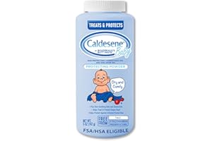 Caldesene Dry & Comfy Baby Powder with Zinc Oxide & Cornstarch, Free from Talc & Preservatives, 5 Oz.
