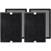 PUREBURG Replacecment Filter Compatible with Kenmore 1200e Series PM2010 KF250 & KALADO KCA01 Air Purifiers,2 Set (4 Filters) H13 True HEPA Activated carbon 2-in-1