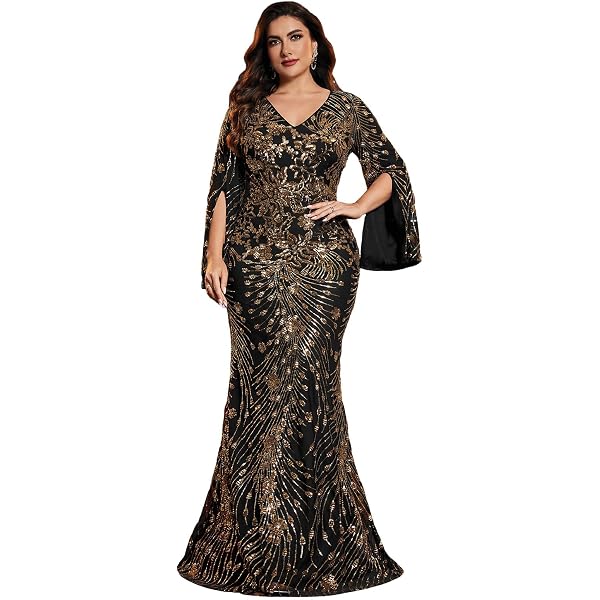 long glitter dresses Long Sleeves Glitter A Line Long Prom Dress