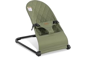 Lfhiwhd Baby Bouncer,Baby Bouncer Seat,Portable Infant Bouncer with 3-Point Safety Harness,Ergonomic Bouncy Seat, Newborns Bouncer for Babies 0-6 Months up to 20lbs,ASTM-Certified(Green)