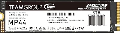 TEAMGROUP MP44 8TB M.2 NVMe PCIe Gen 4x4 SSD 7400MB/s for Laptop Desktop NAS