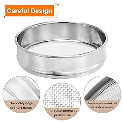 PATIKIL 40 Mesh Lab Sieve, 8" Diameter Test Sieve
