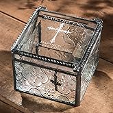 Baptism Gift Personalized Keepsake Custom Engraved Vintage Stained Glass Jewelry Trinket Rosary Case Christening Gift J Devlin Box 631 EB222