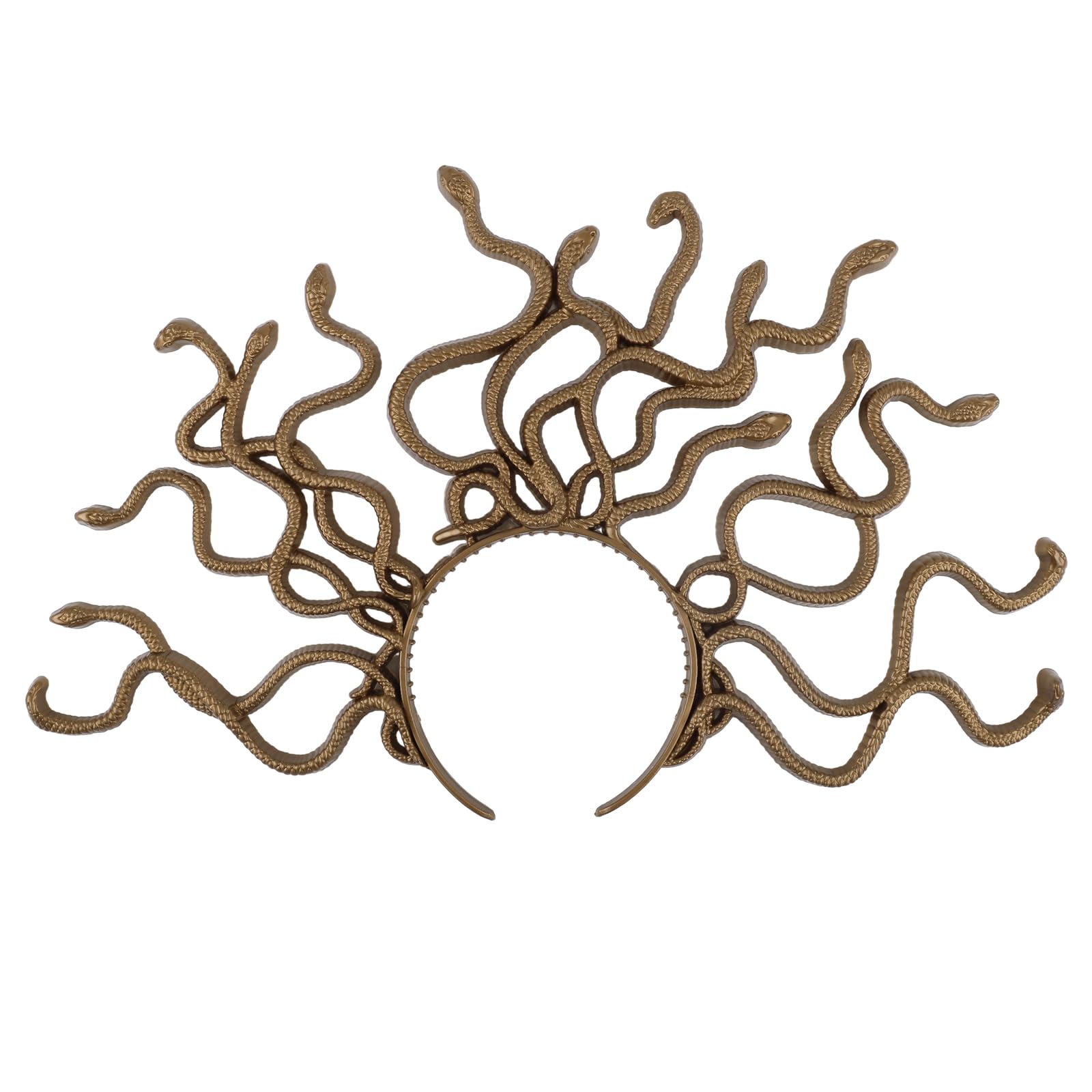 BOXOB Snake Headpiece for Medusa, Snake Headpiece Costume Greek Goddess Headdress Halloween Snake Headband Reusable Snake Hair Accessories for Woman Halloween Party