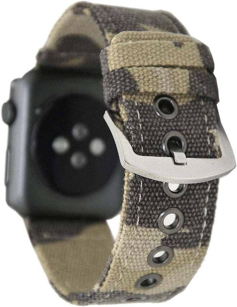 AUSMIX For Apple Watch Strap 38mm, Canvas Woven Breathable Replacement