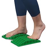 OPTP Franklin Method Posture Mats &ndash; Pressure Point Massager, Green, Pair | Foot pressure point massager mats for improved posture &amp; ankle strengthening, stimulates arches, latex free, Made in Italy