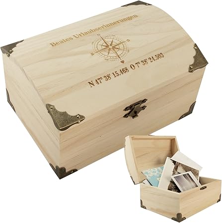 Regalos 24 Cofre del Tesoro – Vacaciones Recuerdos con Coordenadas