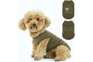 PAIAITE Expressive Pet Vest: Sleeveless Dog Shirt with 'I Love My Daddy' Slogan, Ideal for Chihuahuas, Poodles, Yorkies, and More Adorable Design, Ultimate Comfort, Easy Maintenance! Olive Green Medium