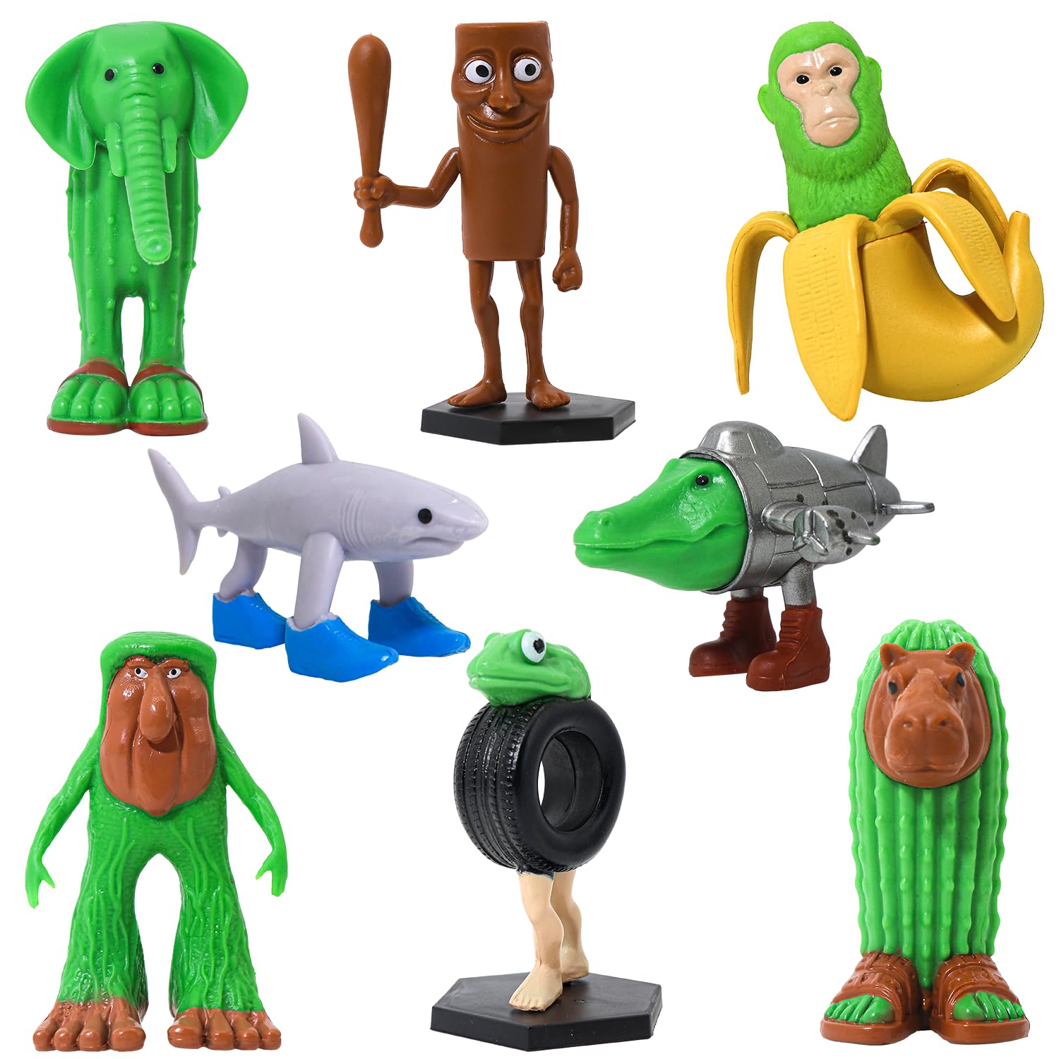 Tralalelo Tralala Italian Brainrot Figures, 5" Tralalero Tralala&Tung Tung Tung Sahur Figures Collection 3d Printed Toys Popular Ai Italian Animals Meme Collectibles Coo Ballerina Capuchina