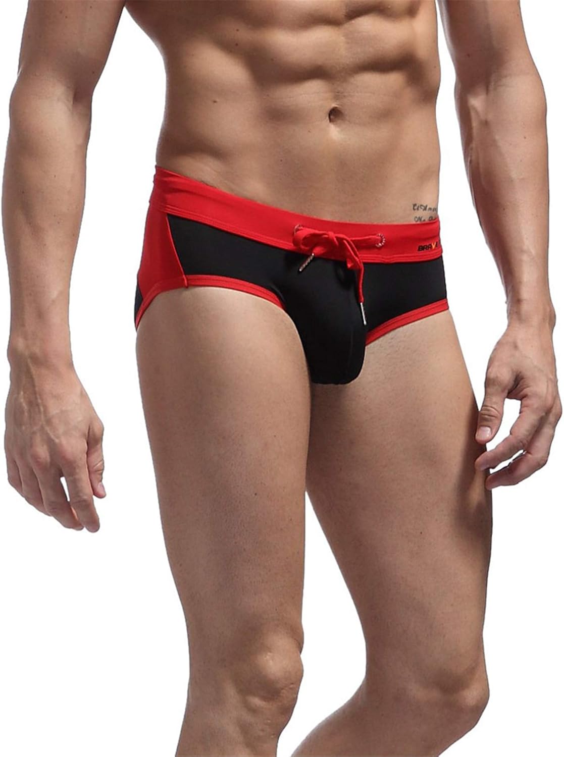 mens high waisted swim shorts