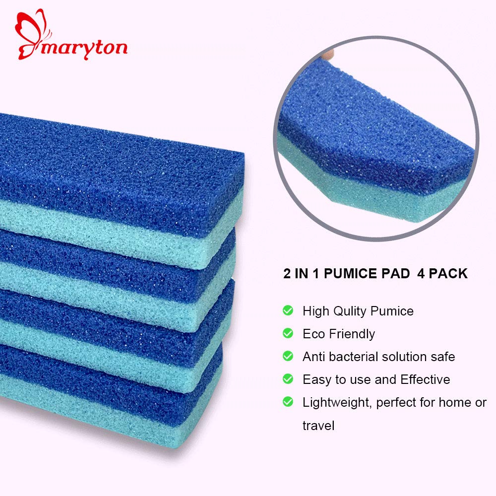 Foot Pumice Stone for Feet Hard Skin Callus Remover and Scrubber (Pack of 4) (Blue): Beauty