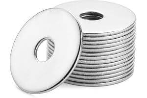 BATES CHOICE Bates- Stainless Steel Fender Washers, 1/4"x1", 100 pcs, 1/4 Stainless Steel Flat Washers, 1/4 Fender Washer