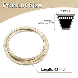 uxcell 3LK520 Cord Belt Grey, 3/8" x 52" Lawn and