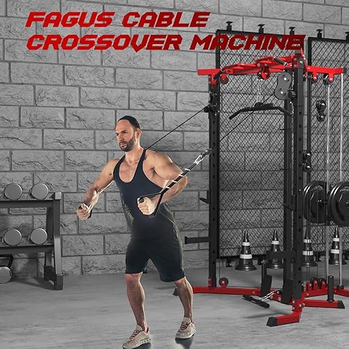 Fagus H Cable Crossover Machine, Functional Trainer with 16 Height