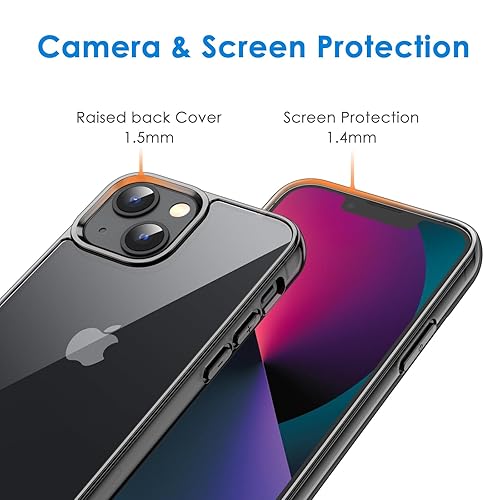 Jaroco 6.1-Inch, Non-Yellowing Shockproof Phone Bumper Cover, IPhone 13