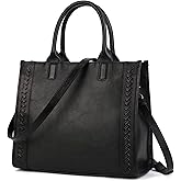 Leather Tote Bag for Women Genuine Leather Work Tote Travel Purse Top Handle Crossbody Handbags