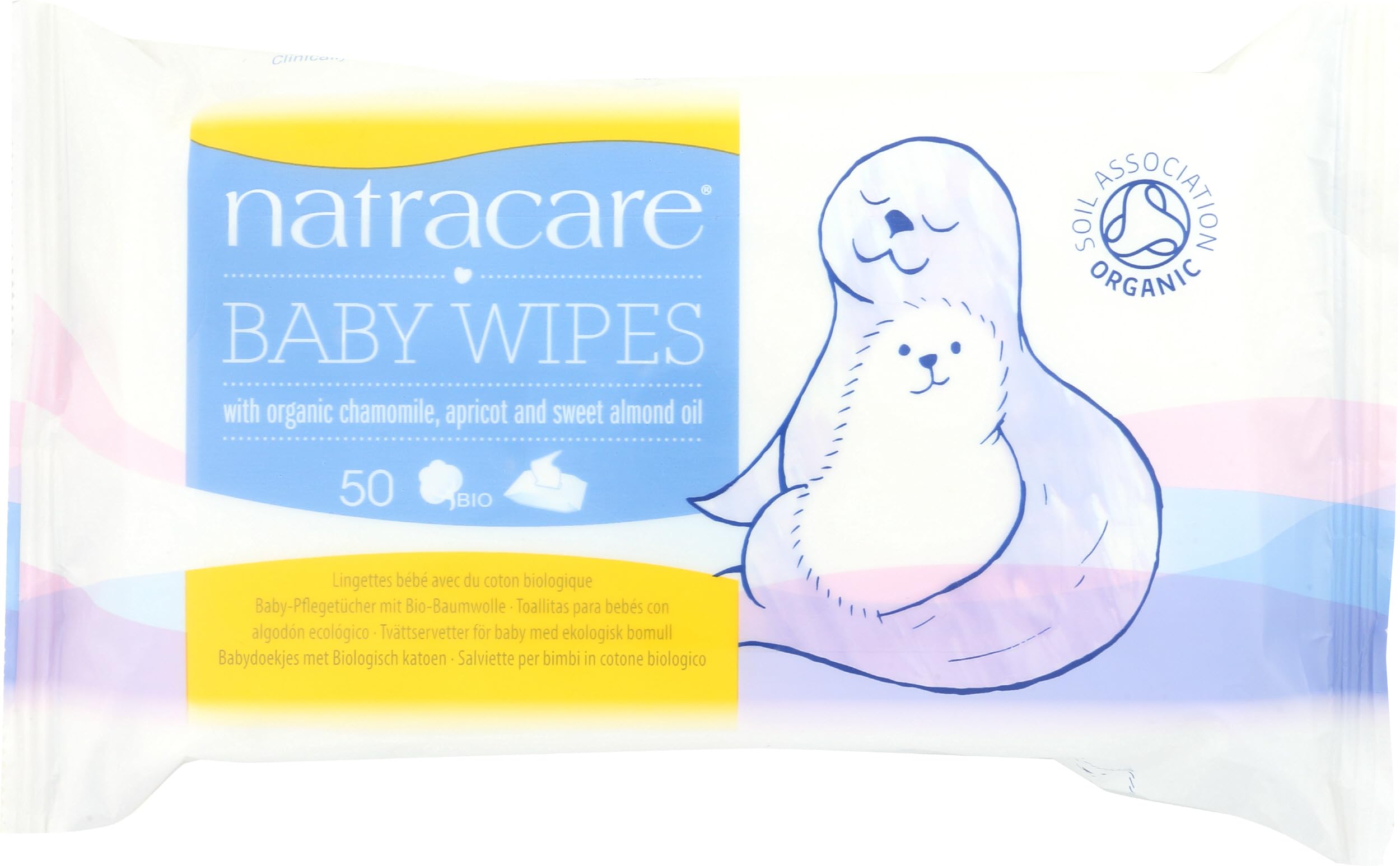 Natracare Organic Cotton Baby Wipes - 50 Wipes