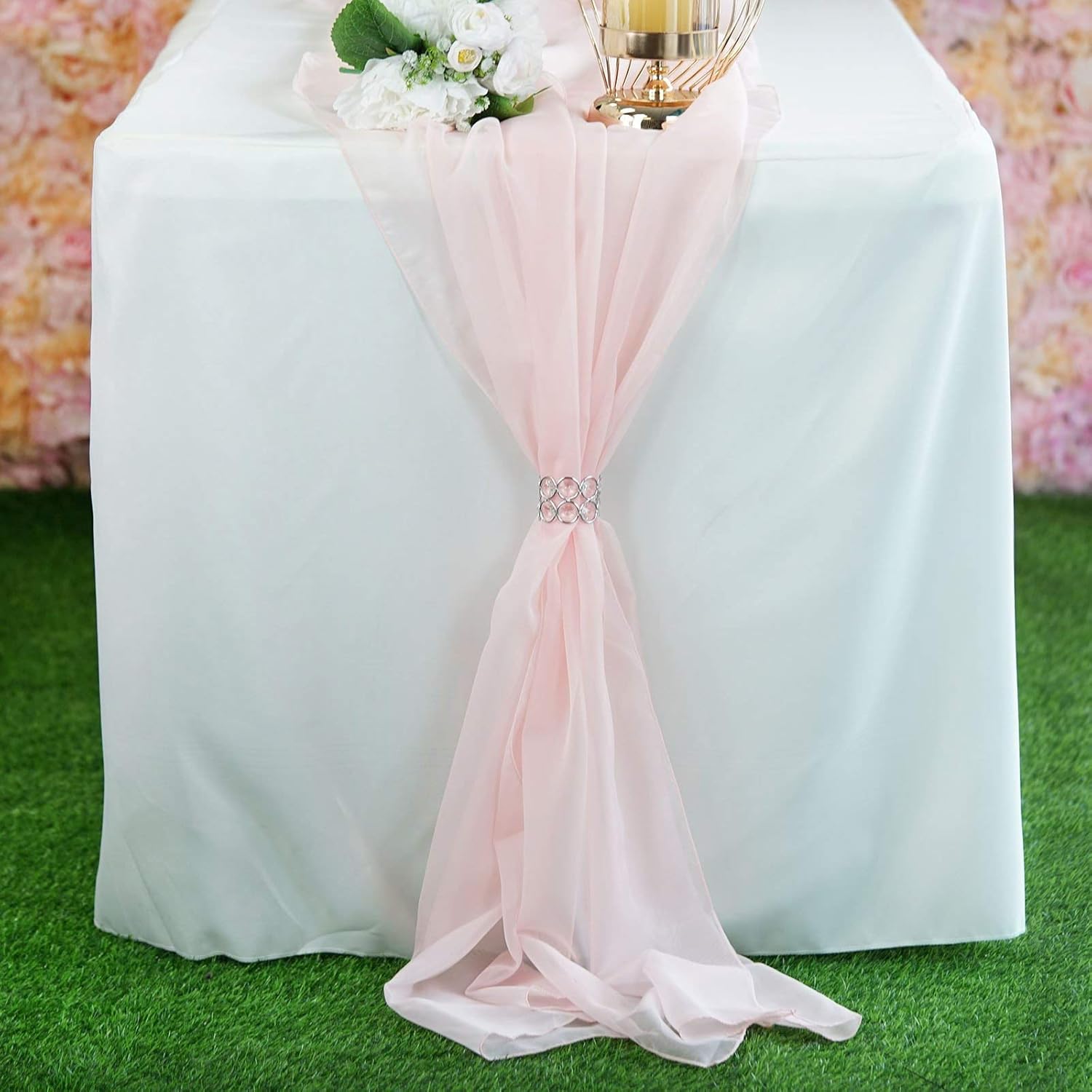 Best rose gold sheer table runner