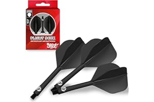 Shot! Darts Flight Deck One Piece Dart Flight and Shaft System, Reduced Deflections, Standard Shaped Flight (350 Micron) Available in Set of 3