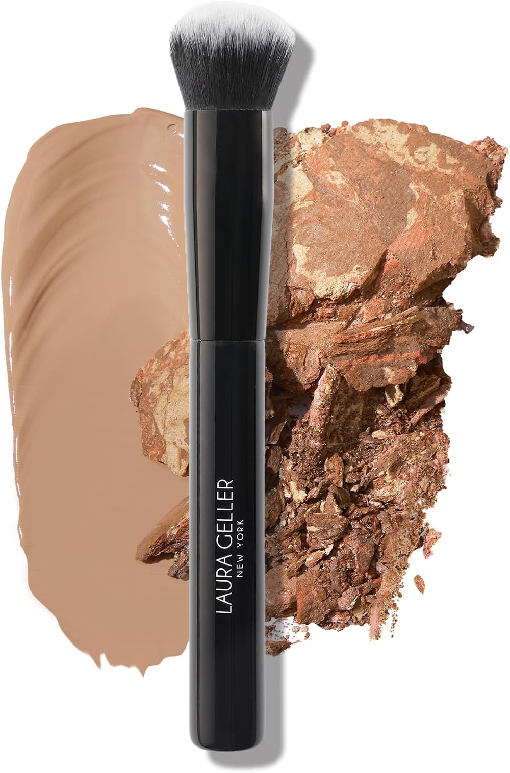 Laura Geller New York Foundation Brush with Wooden Handle Midnight Black
