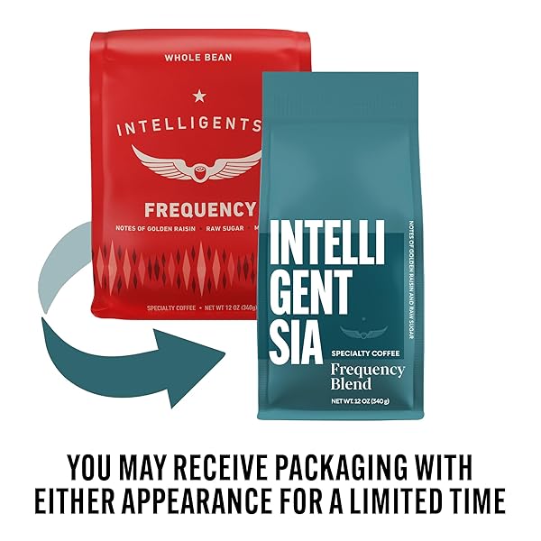 INTELLIGENTSIA COFFEE, MEDIUM ROAST WHOLE BEAN COFFEE – FREQUENCY BLEND 12 OUNCE BAG