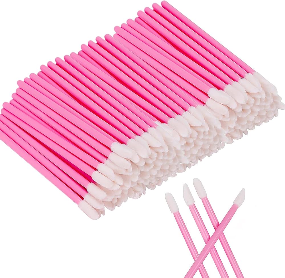 ILLUVA 200Pcs Disposable Lip Brush Wands Lip Gloss Applicator Slim 8 cm