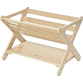 SVYP Sidestack Book Caddy Storage Organizer with Shelf, Small Bookshelf, Natural