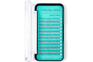 VAVALASH Premade Fan Spikes Lash Extensions 13-20mm Mixed Tray C Curl 0.07mm Matte Black Eyelash Extension Supplies Spikes Fans（D-0.07,13-20mm）