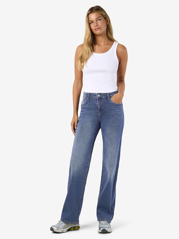 NMYOLANDA Cintura Normal Cintura Regular Jeans Loose Denim, Cor: Azul, Tamanho: 30W / 32L, Comprimento da Perna: L32 — foto 8 de 8