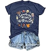 Magical Shirt for Women: I'm Here for The Snacks Shirts Magic Kingdom T-Shirt Funny World Trips Short Sleeve Tee Top
