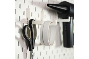 20 Pack Hooks compatiable with IKEA Style Pegboard IKEA Skadis ONLY Pegboard Accessories Long Storage Hooks for Home Office I