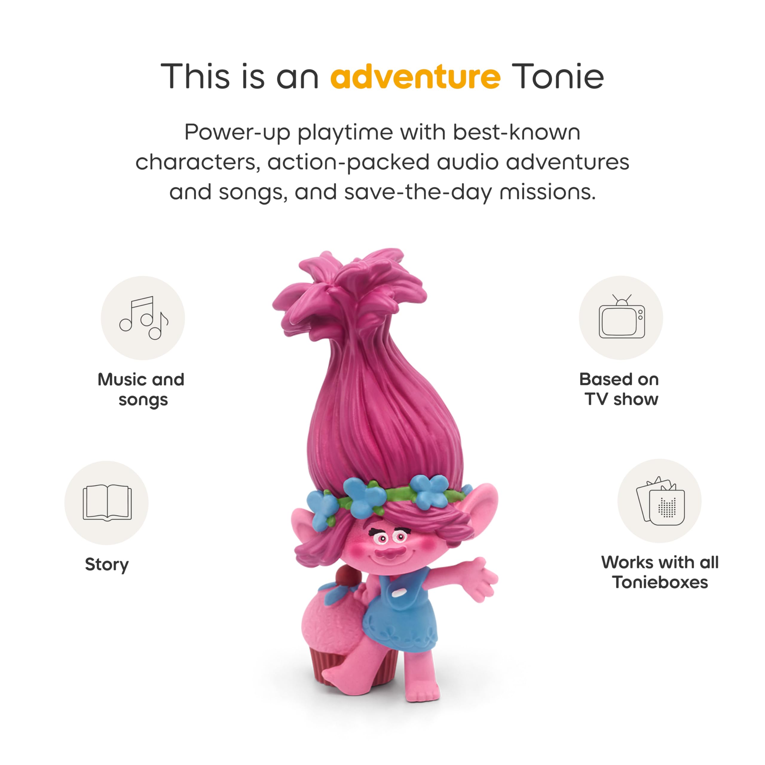 Tonies Poppy Audio Toy Figurine from Dreamwork's Trolls
