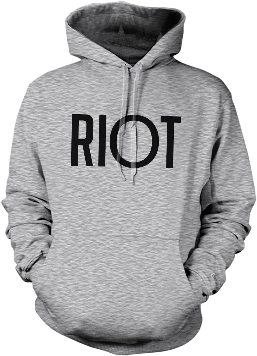 Riot Hoodie Sweatshirt Grey XX-Large