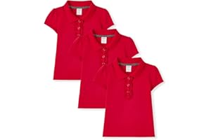 Gymboree Girls' and Toddler Short Sleeve Ruffle Polo Shirt Multipack