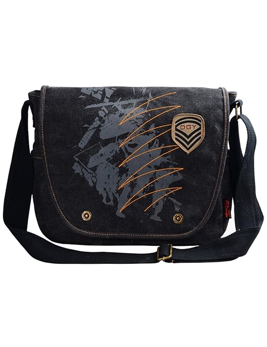 title=Douguyan Borse a tracolla da Uomo in Tela per Sport Viaggio Scuola E44003 Nero