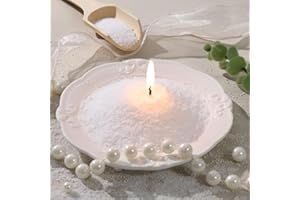 REISEN 2.2lb/35OZ Candle Sand Wax- White Unscented Sand Candle with 10 Wicks & Wooden Spoon, Non Toxic Wax Beads, Refillable Natural Pearls for Powder Candle Making