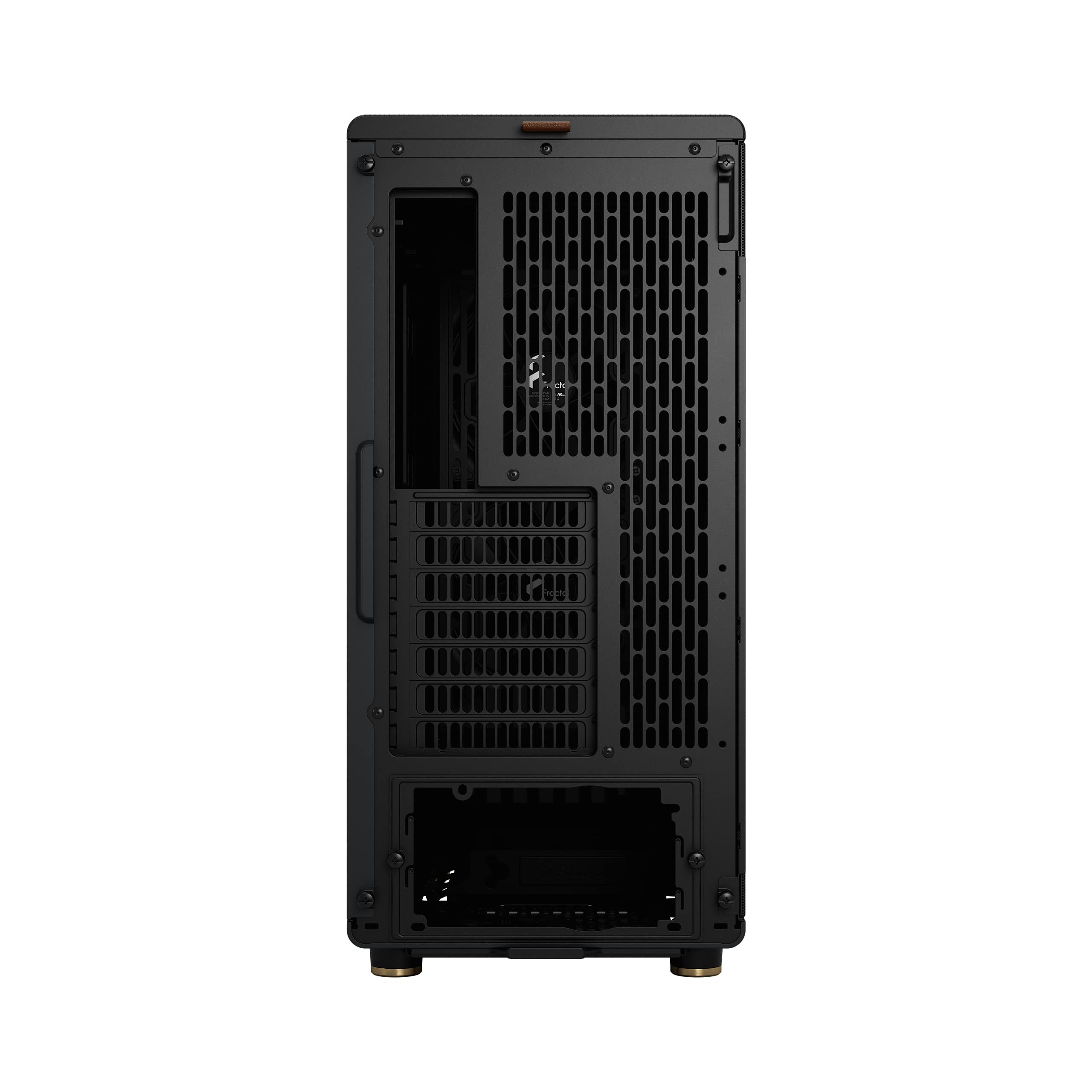 Fractal Design North - Genuine Walnut Wood Front - Mesh Side Panels - Two 140mm Aspect PWM Fans Included - Type C USB - ATX Airflow Mid Tower PC Gaming Case,Charcoal Black
