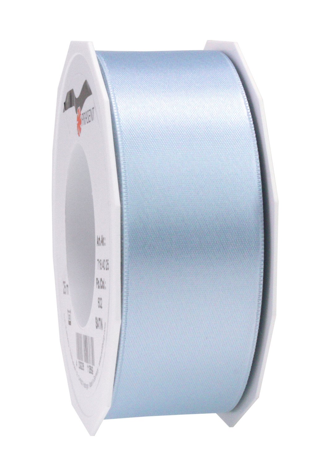 PRÄSENT C.E. Pattberg SATIN light blue gift ribbon, 27 yards for Wrapping Gifts, 1.6 inches width, Ribbon for Decorating & Crafting, Decorative Ribbon for Gifts, for every occasion