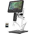 Andonstar AD246SM 2000X UHD 2160P HDMI Digital Microscope for Adults,PCB Soldering Microscope for Phone Watch Repairing,Coin Digital Microscope Full View for Coins,Biological Slides Kit
