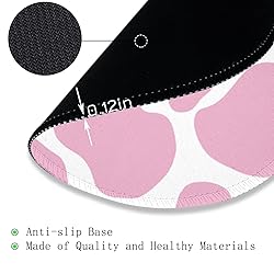 Cute Cow Print Round Mouse Pad, Small Mousepad for