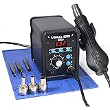 YIHUA 959D-Digital Hot Air Rework Station, High Power with 3 Memories, Airflow Efficiency, °F /°C Display, Accurate Temp.(212