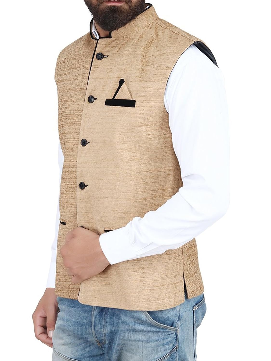 bis creations men's waistcoat - nehru jacket