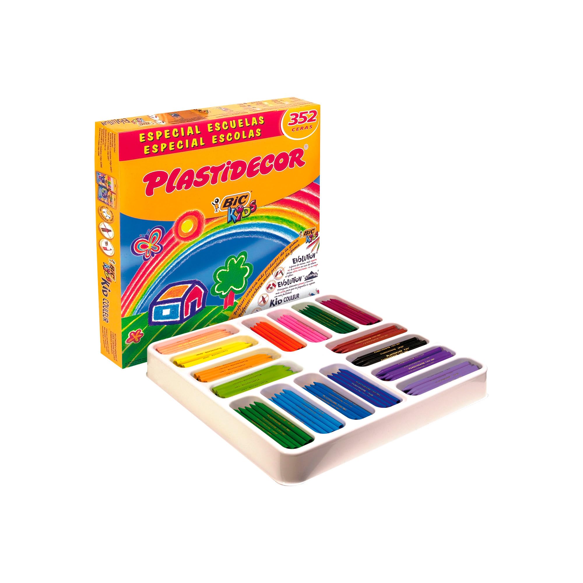 BIC 841719 â€“ Box of 352 Crayons Plastidecor, 1 Unit
