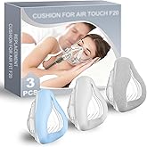 3-Pack Fabric Replacement Mask Cushions for AirFit F20 & AirTouch F20 – Cooling, Velvet & All-Season Kit, CPAP Supplies, Patented Full Face Comfort for Hot & Cold Sleepers (Small)