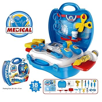Zenith Toys Medical Suitcase Set Toys for Girls and Boys, Multicolor