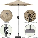Christow Tilting Garden Parasol Umbrella UV Protective Polyester Canopy with view 6